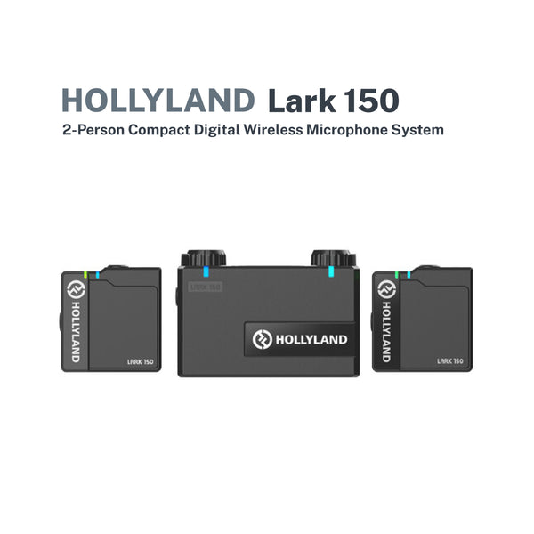 Hollyland LARK 150 2-Person Compact Digital Wireless Microphone System  (2.4 GHz, Black) (Pre-Order)