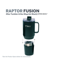 Raptor Drinkware Fusion Tumbler 28oz - Jet Black (Open Box)