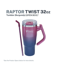 Raptor Drinkware Twist Tumbler 32 - Burgundy (Open Box)