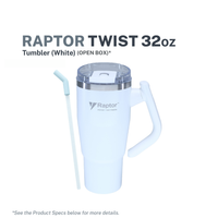 Raptor Drinkware Twist Tumbler 32oz - White (Open Box)