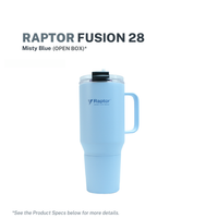Raptor Drinkware Fusion Tumbler 28oz Misty Blue- Open Box