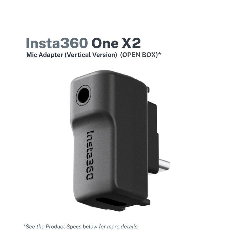 Insta360 Mic Adapter (Vertical Version) - ONE X2,ONE RS 1-Inch 360 Edition (Open Box)