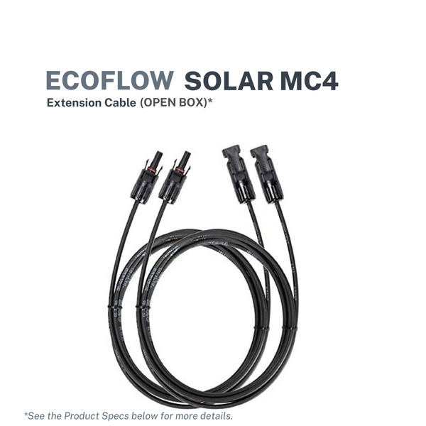 EcoFlow Solar MC4 Extended Cable - 3m (Open Box)