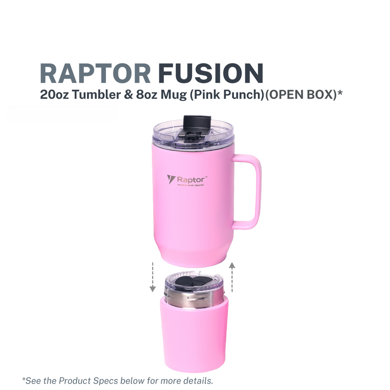 Raptor Drinkware Fusion Tumbler 28 - Pink Punch (Open Box)