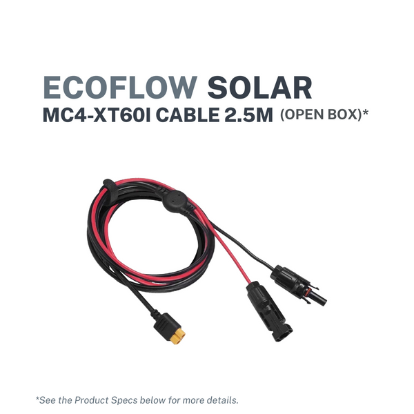 EcoFlow Solar MC4-XT60I Cable - 2.5m (Open Box)