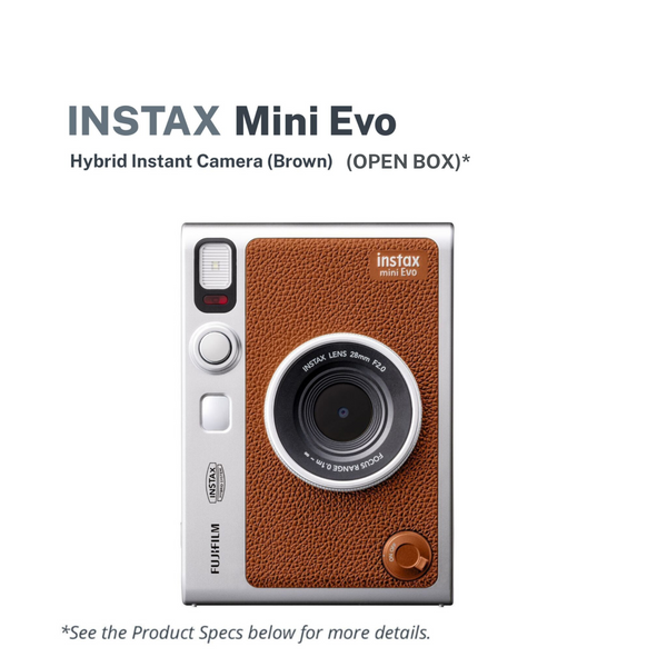 Instax Mini Evo Instant Film Camera - Brown (Open Box)