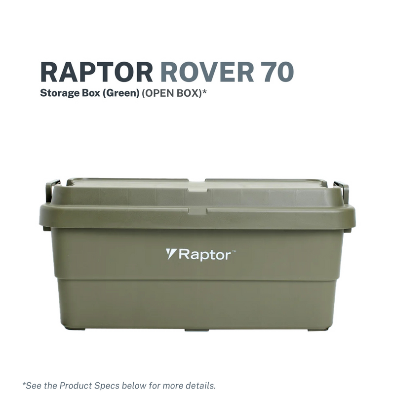 Raptor Storage Rover Box 70 - Green (Open Box)