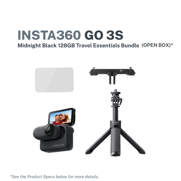 Insta360 GO 3S (128GB) 4K Tiny Waterproof Action Camera Travel Essentials Bundle (Open Box)