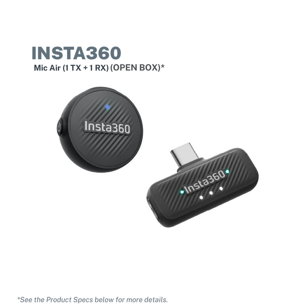 Insta360 Mic Air (1 TX + 1 RX) (Open Box)