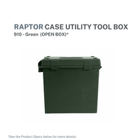 Raptor Case Utility Tool Box 910 - Dark Green (Open Box)