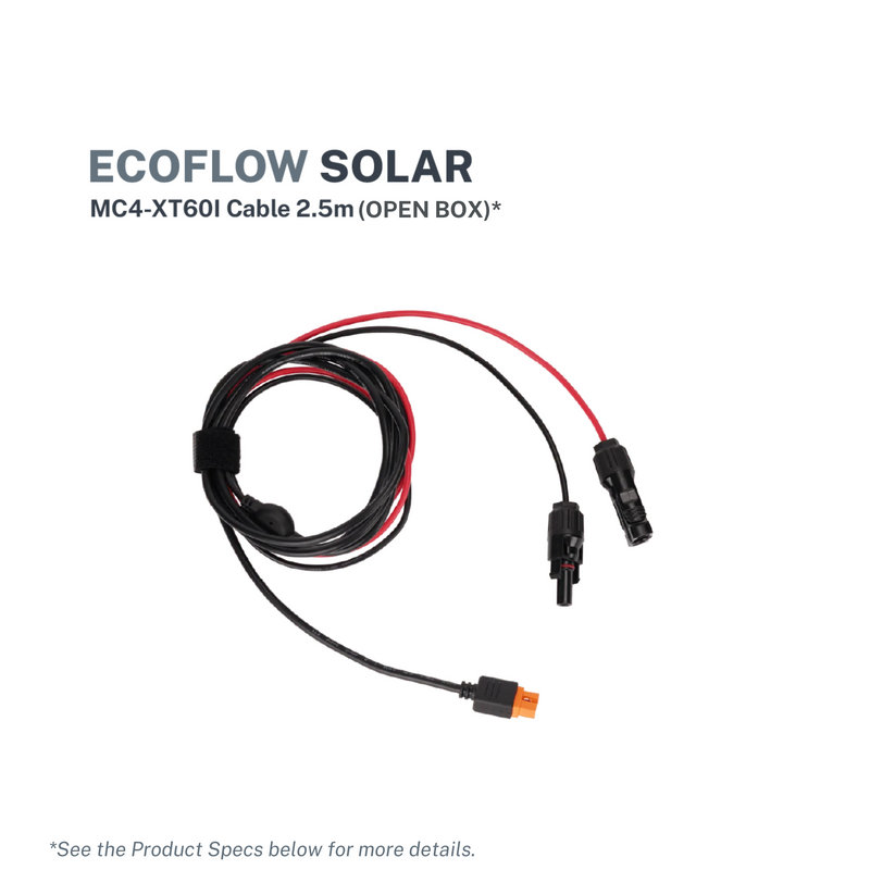 EcoFlow Solar MC4-XT60I Cable - 2.5m (Open Box)