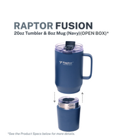 Raptor Drinkware Fusion 28 oz, 2-in-1 Double-Wall Vacuum Insulated Tumbler (Open Box)
