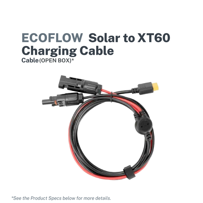 EcoFlow Solar to XT60 Charging Cable (Open Box)