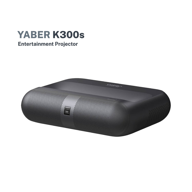 Yaber Entertainment Projector K300s 1000-Lumen Full HD Ultra Short-Throw Laser with JBL Sound, Dolby Audio