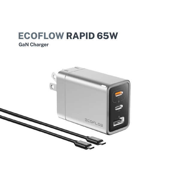 EcoFlow Rapid 65W GaN Charger with 100W Cable