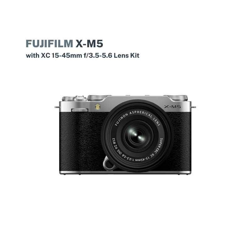 Fujifilm X-M5 with XC 15-45mm f/3.5-5.6 Lens Kit (Black)