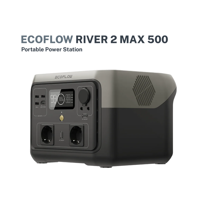 EcoFlow RIVER 2 Max 500 Portable Power Station (w/ Solar Panel Bundle Available)