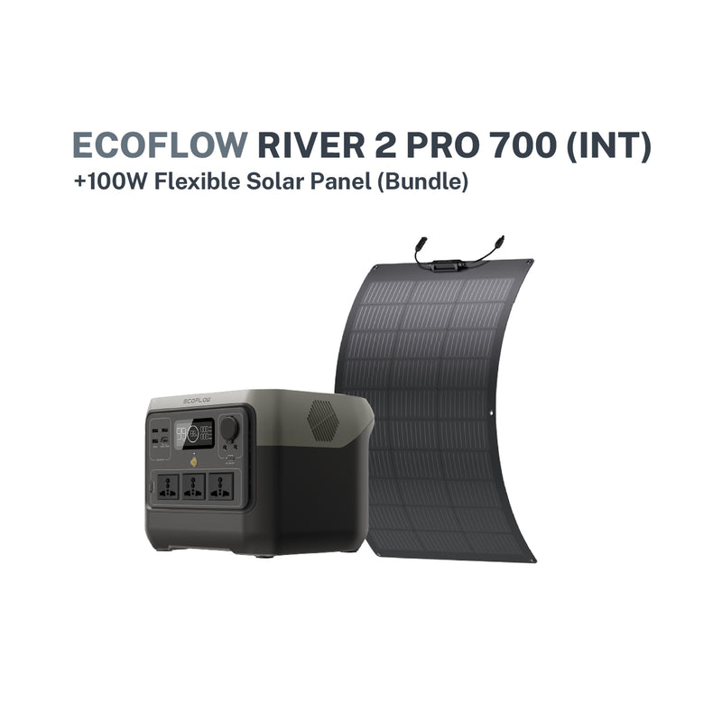 River 2 Pro 700 + 100W Solar Panel Bundle
