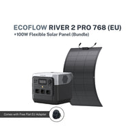 River 2 Pro 768 EU + 100W Solar Panel Bundle