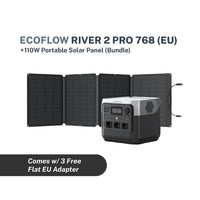 River 2 Pro 768 EU + 110W Solar Panel Bundle