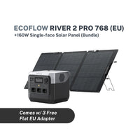 River 2 Pro 768 EU + 160WSF Solar Panel Bundle
