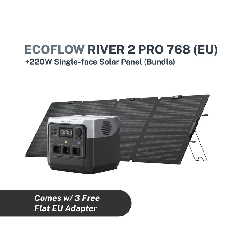 River 2 Pro 768 INT + 220WSF Solar Panel Bundle