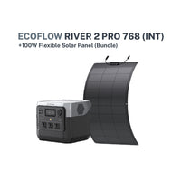 River 2 Pro 768 INT + 100W Solar Panel Bundle