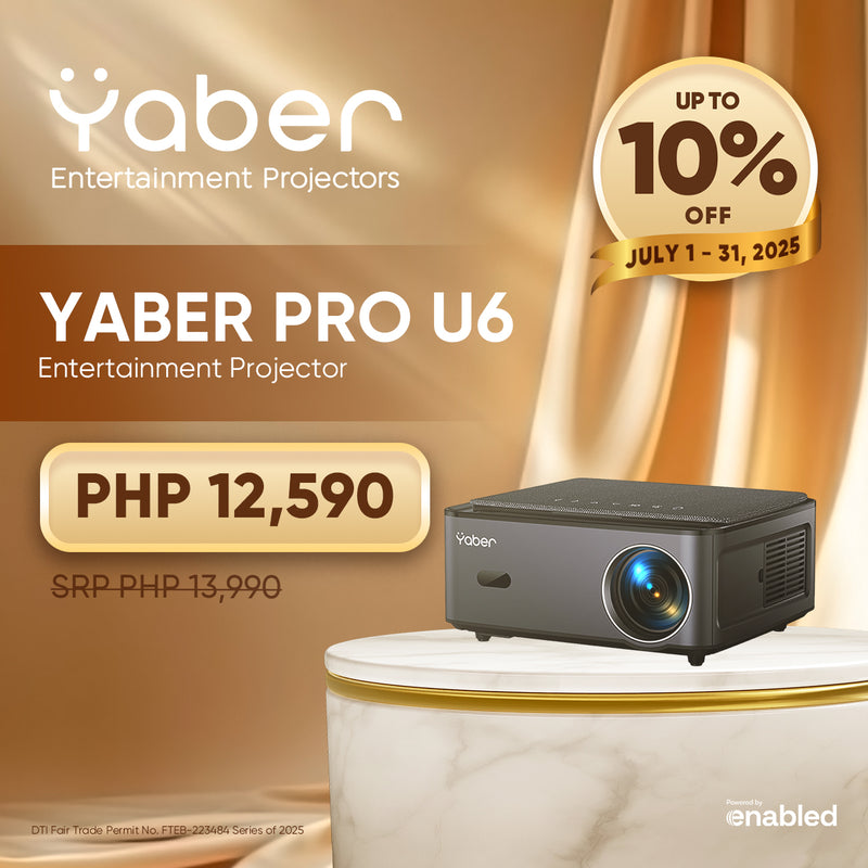 Yaber Pro U6 entertainment projector with a discount offer. Yaber Pro U6 protector promo