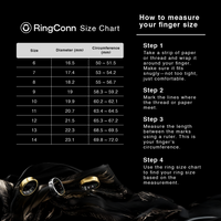 RingConn size chart for measuring finger size