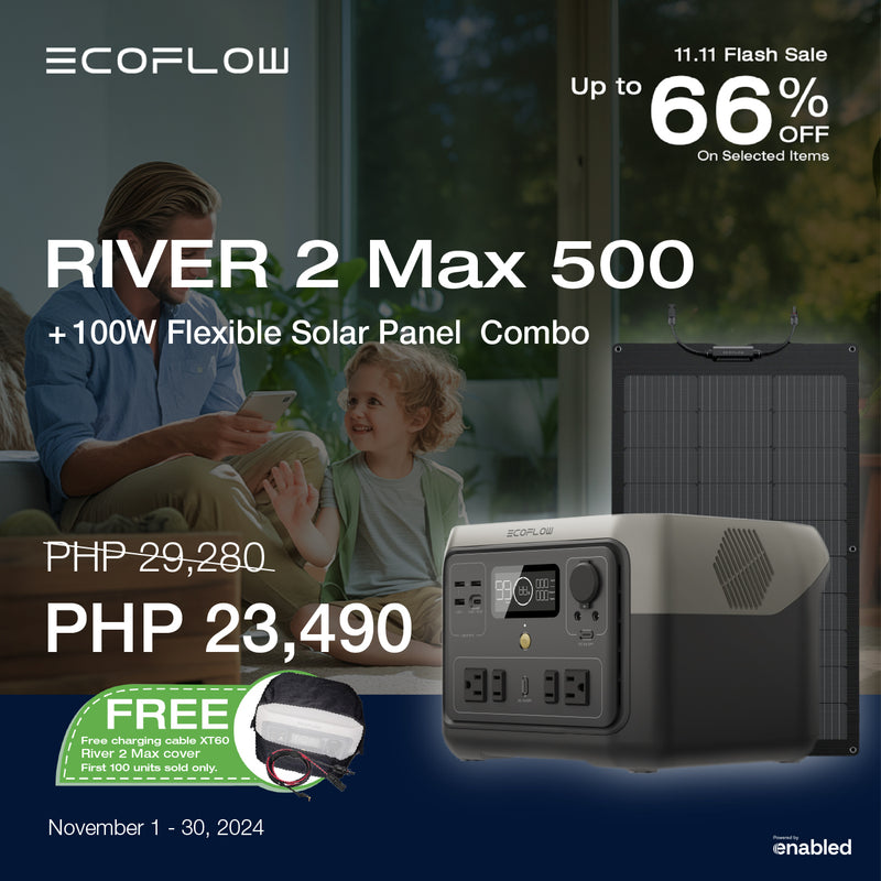 EcoFlow RIVER 2 Max 500 Portable Power Station (w/ Solar Panel Bundle Available)