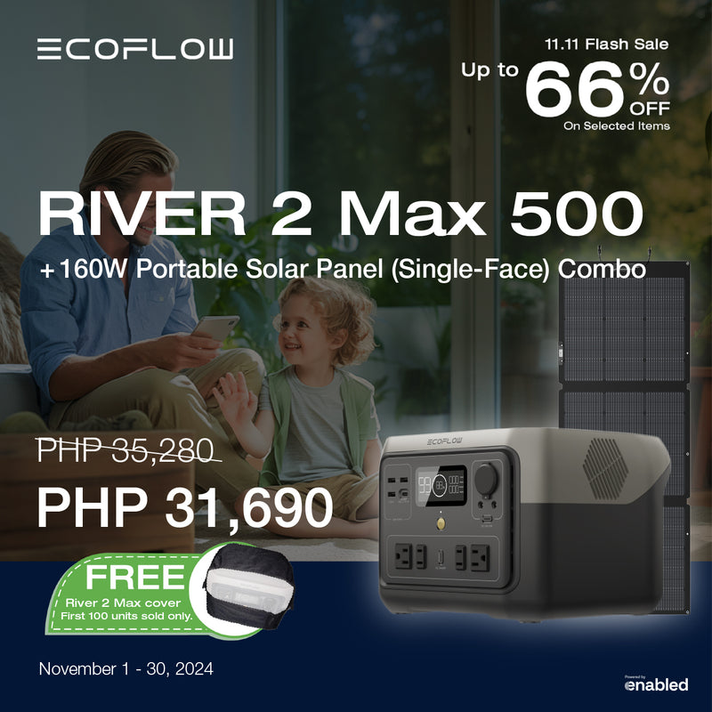 EcoFlow RIVER 2 Max 500 Portable Power Station (w/ Solar Panel Bundle Available)