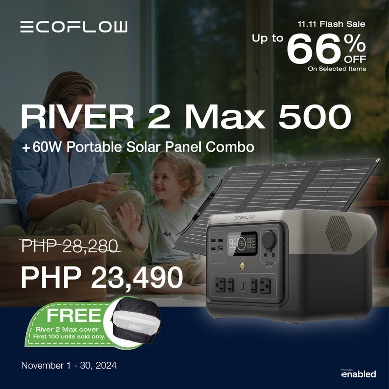 EcoFlow RIVER 2 Max 500 Portable Power Station (w/ Solar Panel Bundle Available)