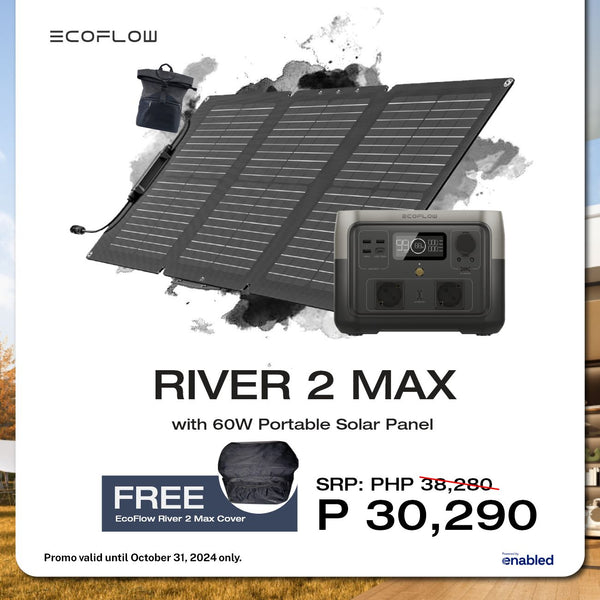 EcoFlow River 2 Max Portable Power Station + 60W Solar Panel Bundle