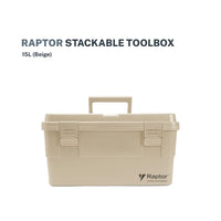 Raptor Storage 15L Stackable Tool box Beige
