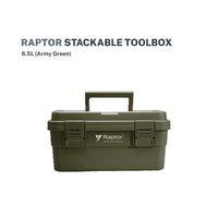 Raptor Storage 6.5L Stackable Tool box army green