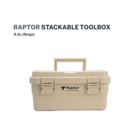 Raptor Storage 6.5L Stackable Tool box beige