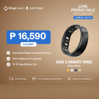RingConn Smart Ring Gen 2 Matte Black