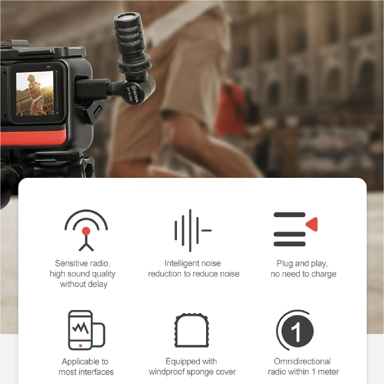 BOYA BY-M110 MINIATURE CONDENSER MICROPHONE