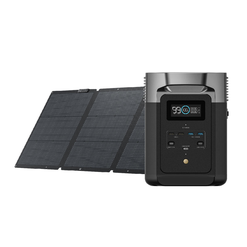 EcoFlow DELTA 2 + 160W Portable Solar Panel (Single-Face)