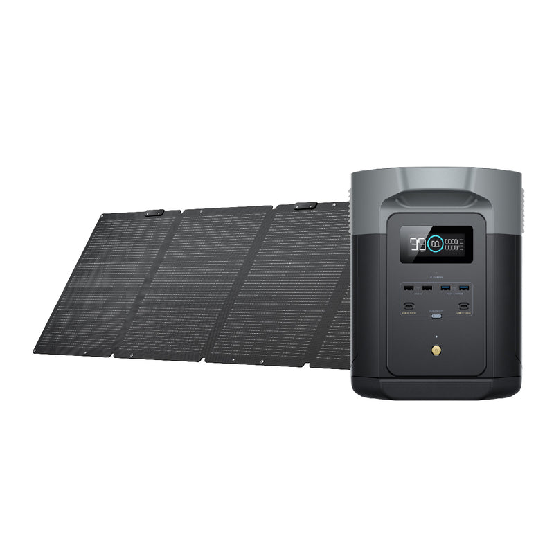 EcoFlow DELTA 2 Max  + 220W Solar Panel (Single-Face)