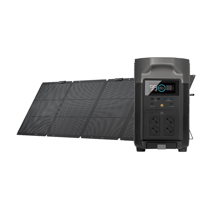 EcoFlow DELTA Pro + 220W Portable Solar Panel (Single- Face)