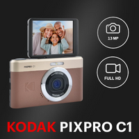 KODAK PIXPRO C1 Compact Digital Camera (Brown)