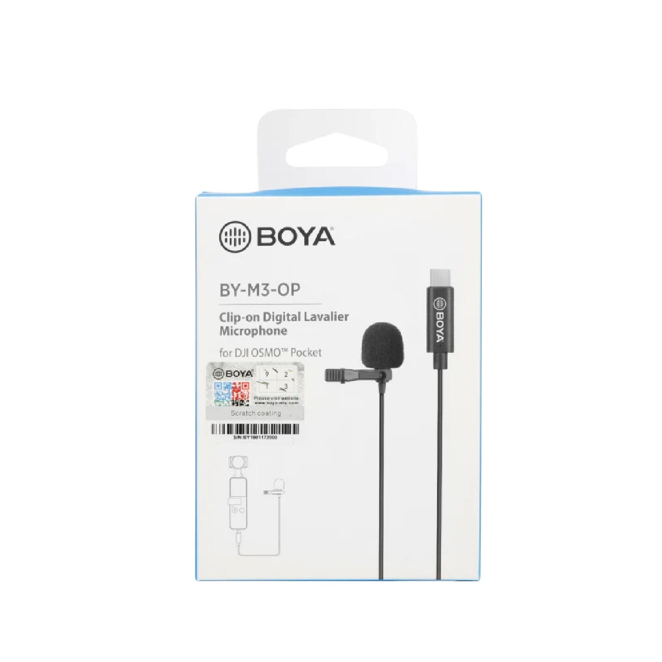 BOYA BY-M3-OP CLIP ON DIGITAL LAVALIER MICROPHONE FOR DJI OSMO   BY-M3-OP