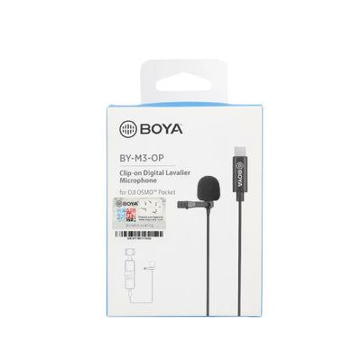 BOYA BY-M3-OP CLIP ON DIGITAL LAVALIER MICROPHONE FOR DJI OSMO   BY-M3-OP