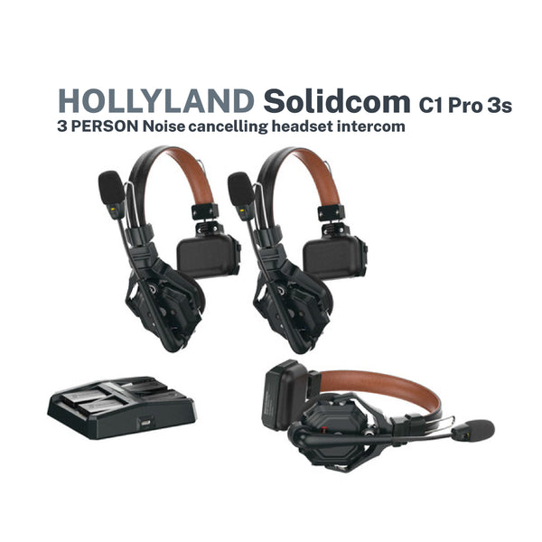 Hollyland Solidcom C1 Pro - 3S 3-Person noise cancelling headset Intercom