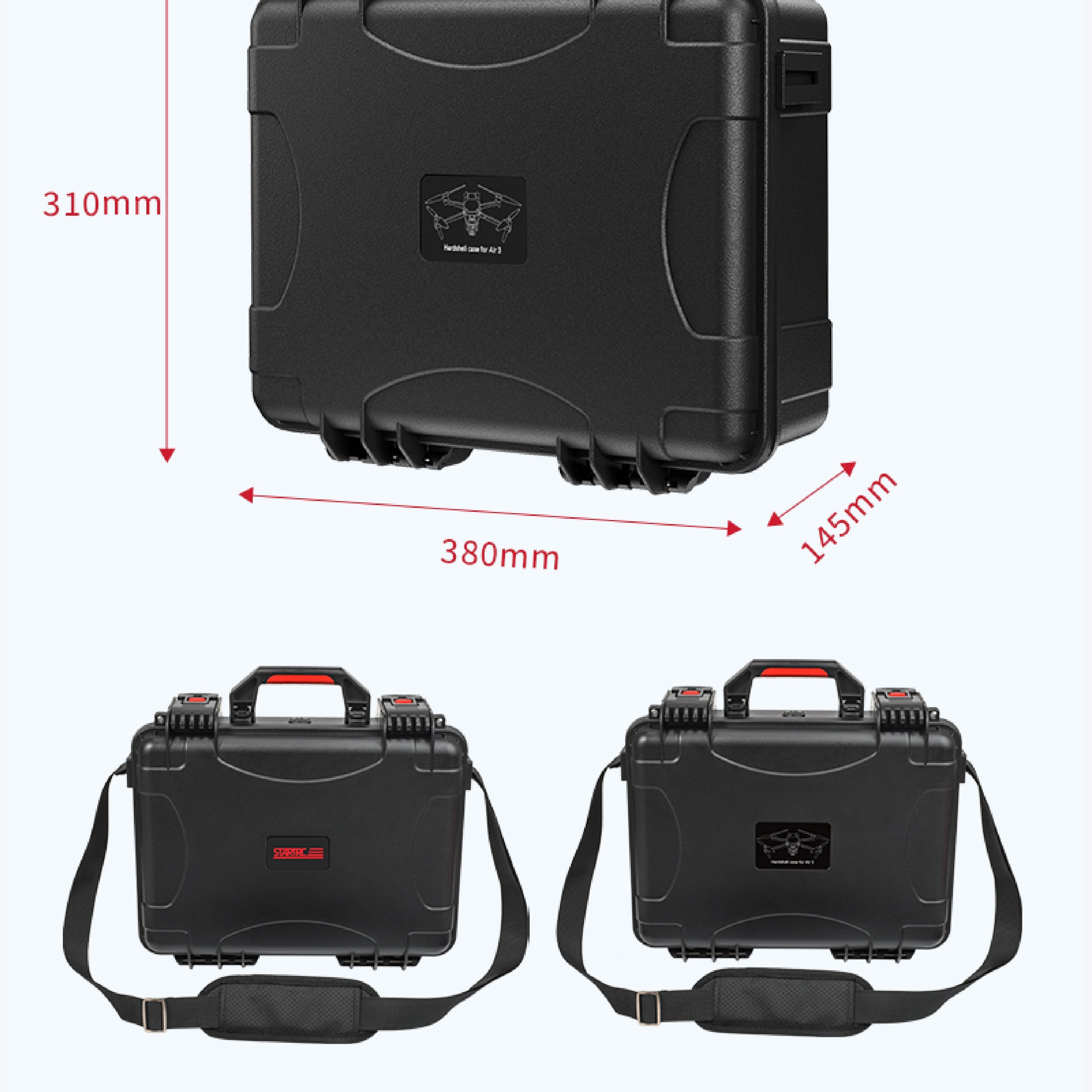 STARTRC Hard Case for DJI Air 3 compatible DJI RC-N2/DJI RC 2 (Fly more combo)