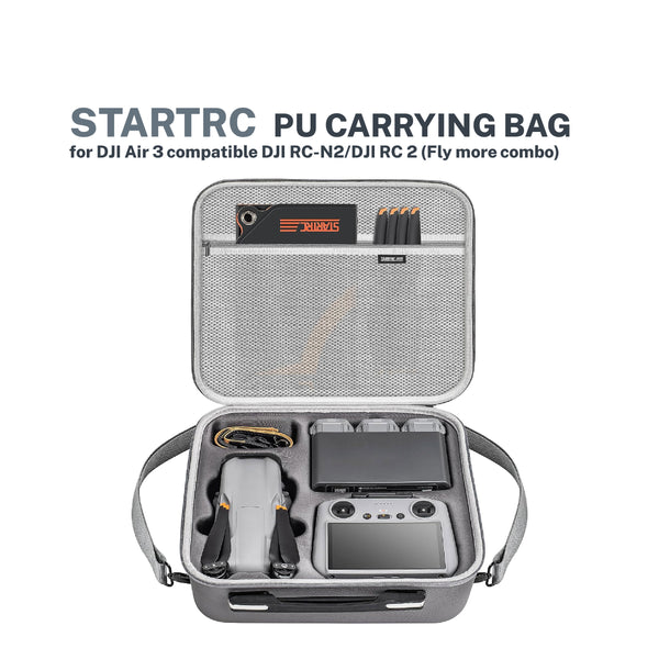 STARTRC PU Carrying bag for DJI Air 3 compatible DJI RC-N2/DJI RC 2(Fly more combo)