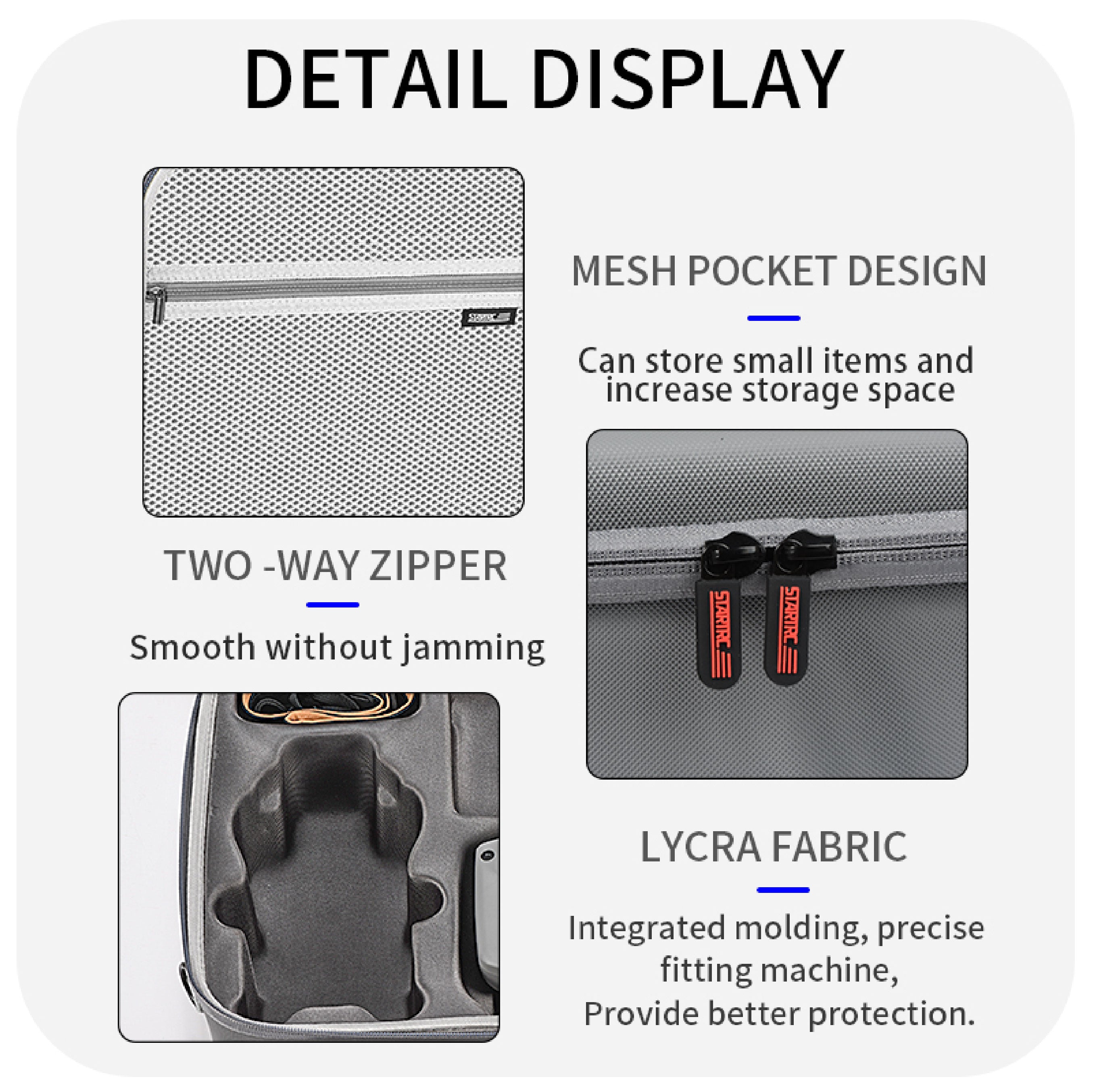 STARTRC PU Carrying bag for DJI Air 3 compatible DJI RC-N2/DJI RC 2(Fly more combo)