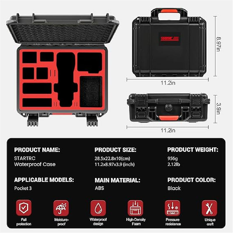 STARTRC Waterproof Hard Case for DJI Pocket 3