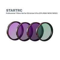 STARTRC Professional  Filters Set for DJI Action 5 Pro (CPL/ND8/ ND16/ ND32 ) 4pcs-pack